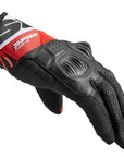 Gants spidi flash-r evo rouge de profil
